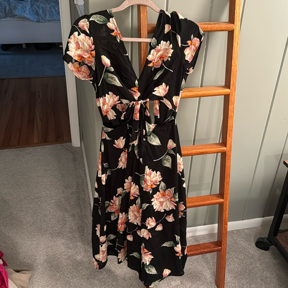 Lulus floral dress chiffon